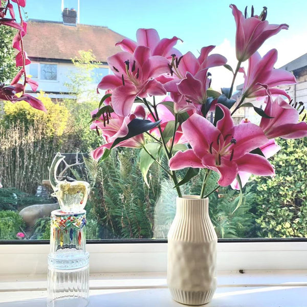 Ivory Ceramic Decorative Vase