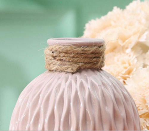 Bottle Shaped Ceramic Vase - Dusky Pink