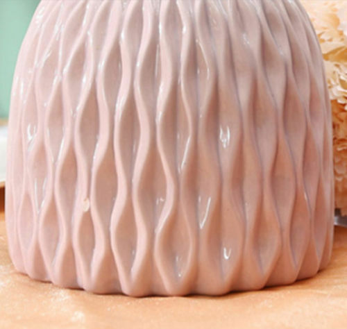 Bottle Shaped Ceramic Vase - Dusky Pink