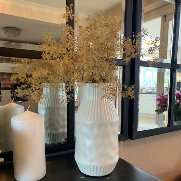 Ivory Ceramic Decorative Vase