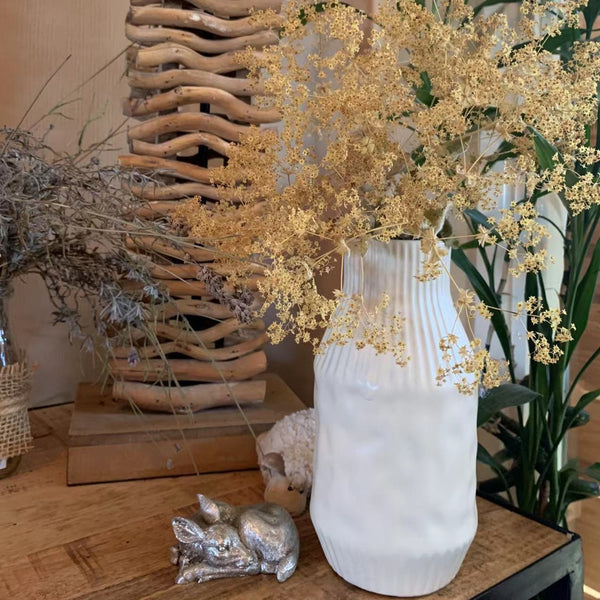 Ivory Ceramic Decorative Vase