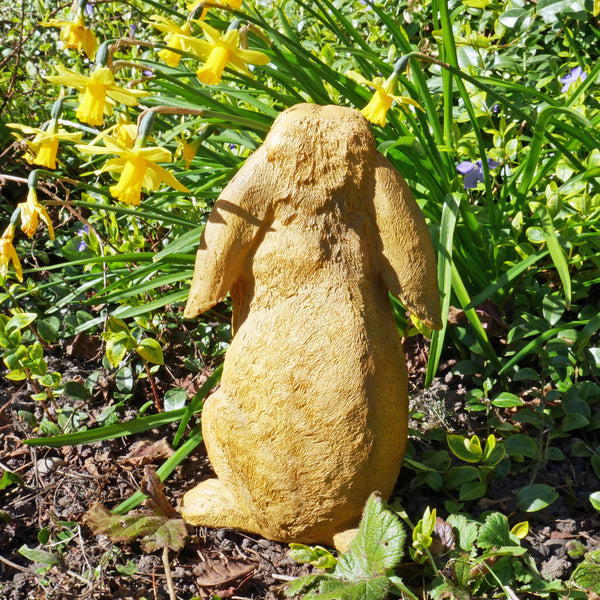 Lop Eared Rabbit Garden Sculpture - Tan