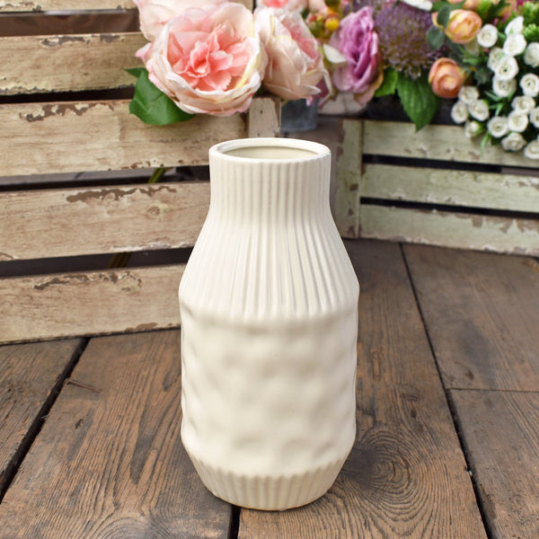 Ivory Ceramic Decorative Vase