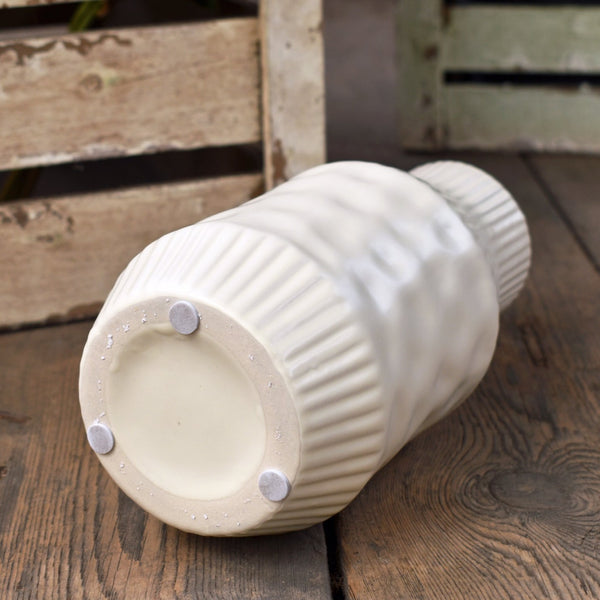 Ivory Ceramic Decorative Vase