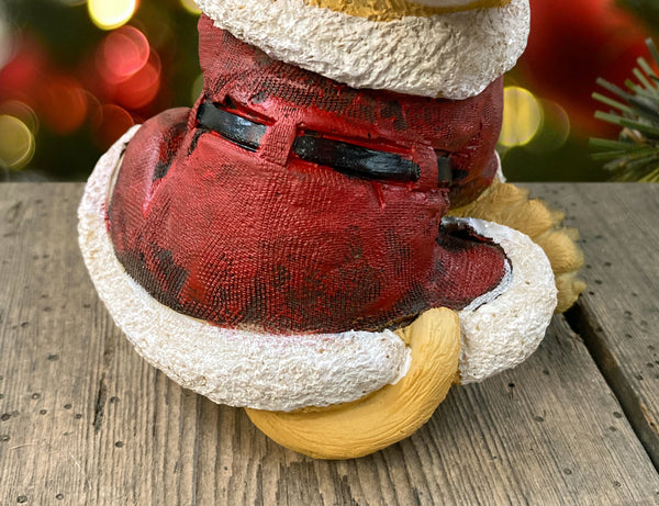 Golden Retriever in Santa Suit Costume