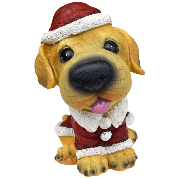 Golden Retriever in Santa Suit Costume