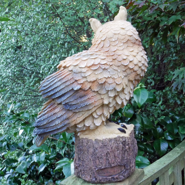 Long Eared Owl Sculptures Brown Wild Bird Lawn Ornaments Resin Home Decor Animal