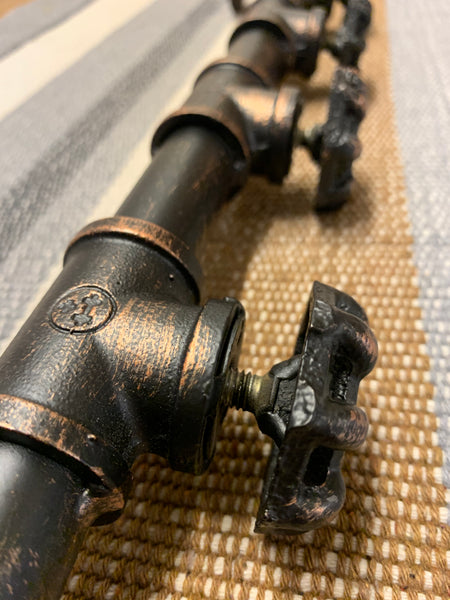 Industrial Pipe Valve Tap Metal Wall Shelving Hook Clothes Coat Rack