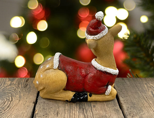 Fallow Deer in Santa Suit Costume