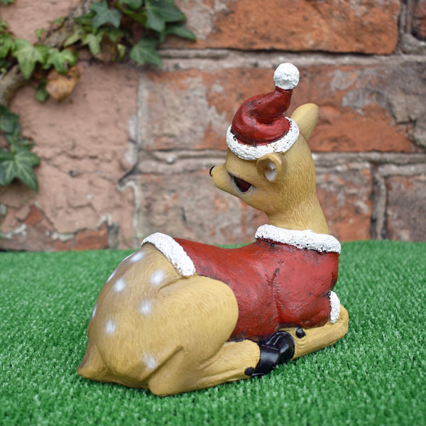 Fallow Deer in Santa Suit Costume