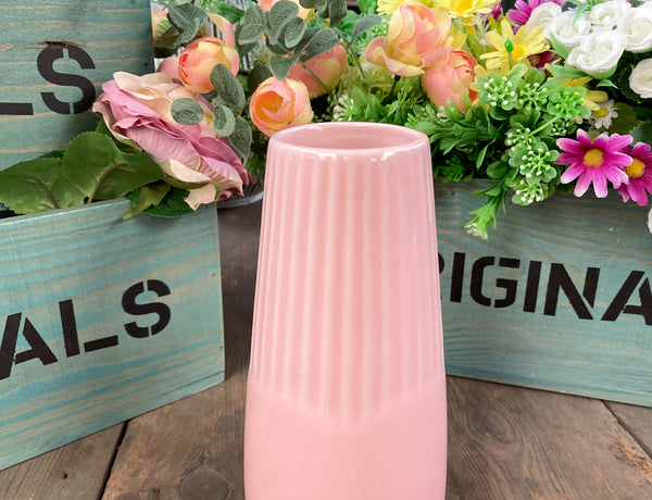 Teardrop Shape Ceramic Vase - Pink