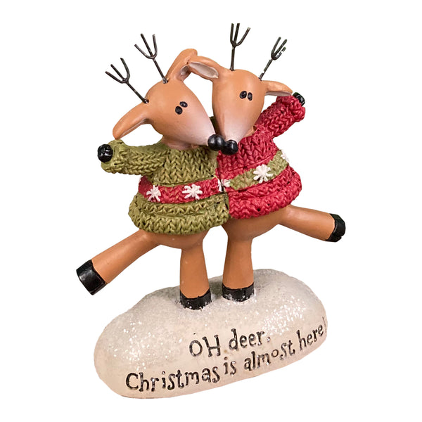 Jolly Dancing Reindeer Christmas Decorative Ornament