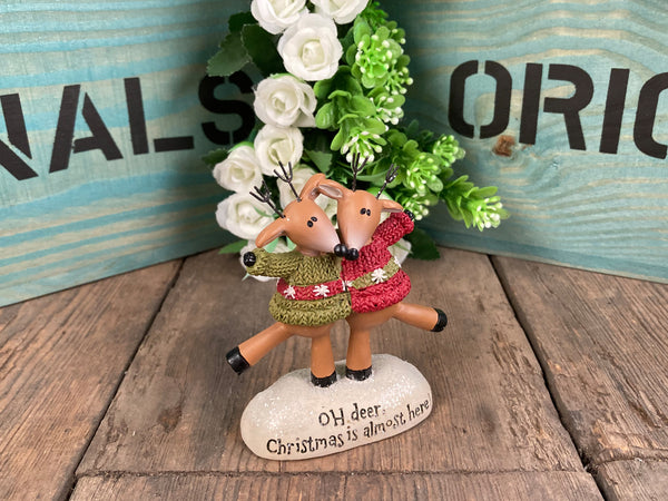 Jolly Dancing Reindeer Christmas Decorative Ornament
