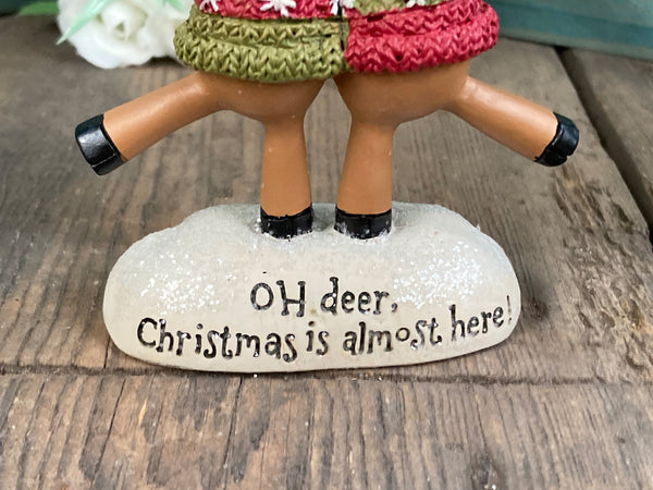 Jolly Dancing Reindeer Christmas Decorative Ornament