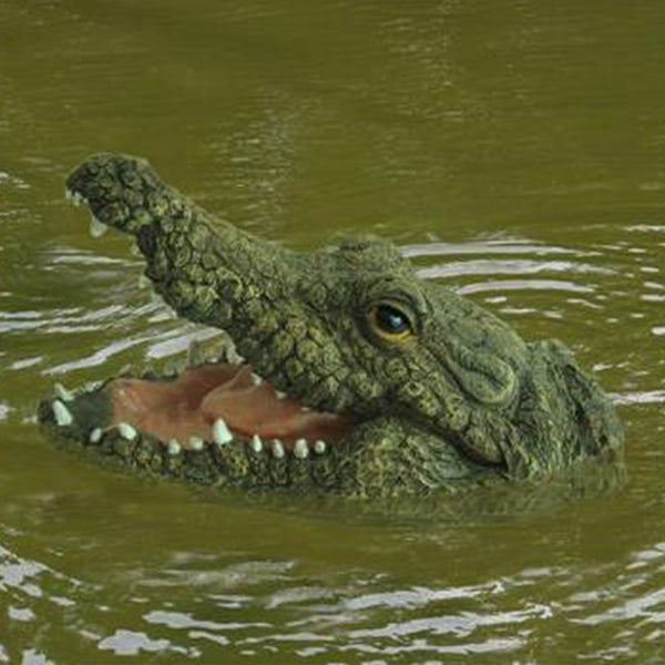 Floating Crocodile Head Garden Sculpture