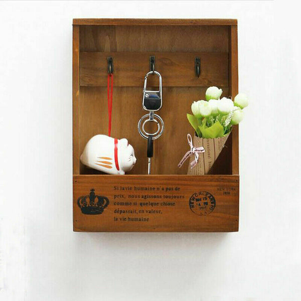 Key and Letter Rack - Brown