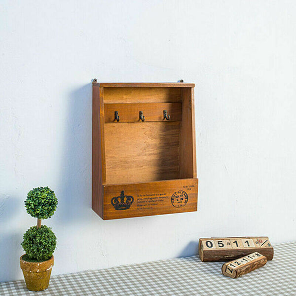 Key and Letter Rack - Brown