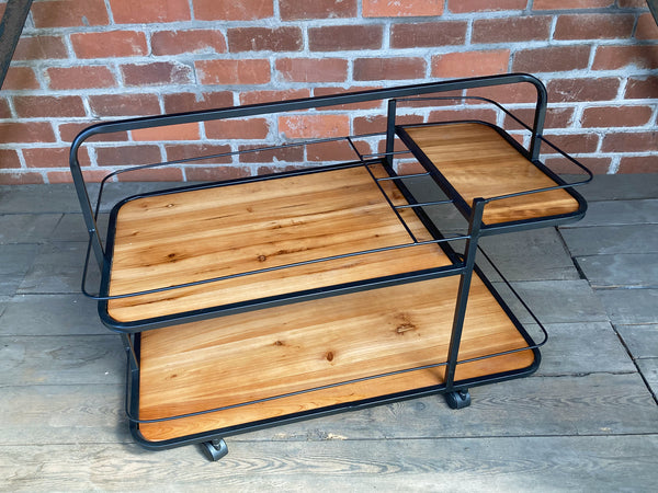 Industrial Style Portable Wine Trolley