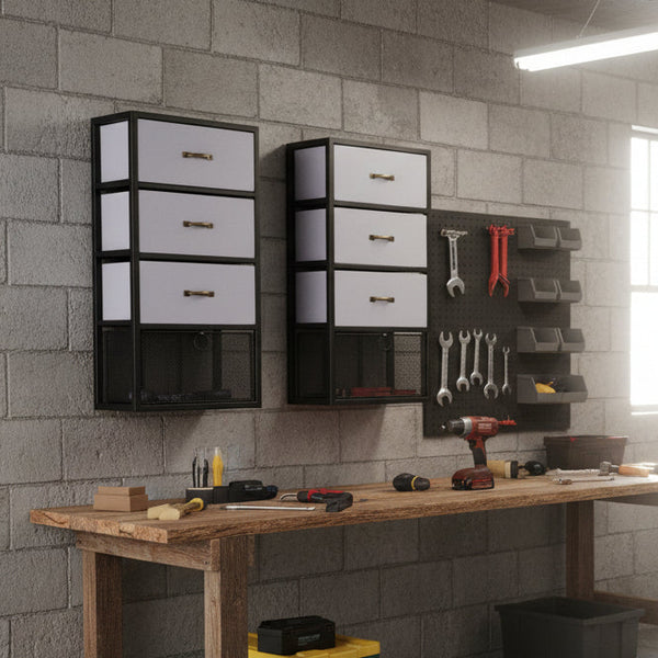 Vintage Industrial Style Rustic Metal Wall Cabinet