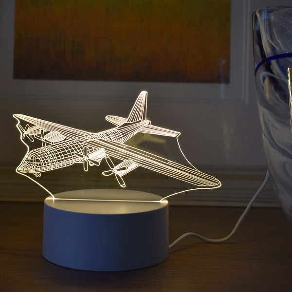 4 Propeller Plane USB Powered Night Light - Warm White