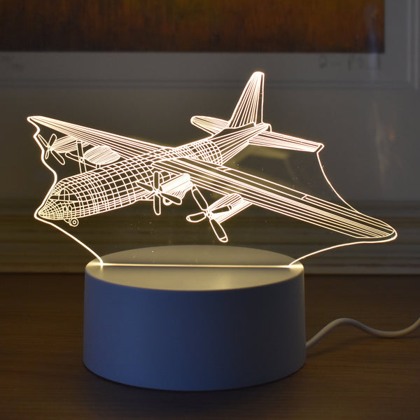 4 Propeller Plane USB Powered Night Light - Warm White