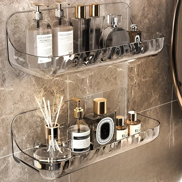 Acrylic Floating Adhesive Bathroom Shelving