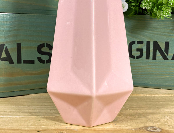 Angular Cylinder Decorative Vase - Pink