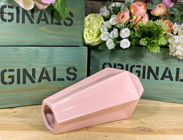Angular Cylinder Decorative Vase - Pink