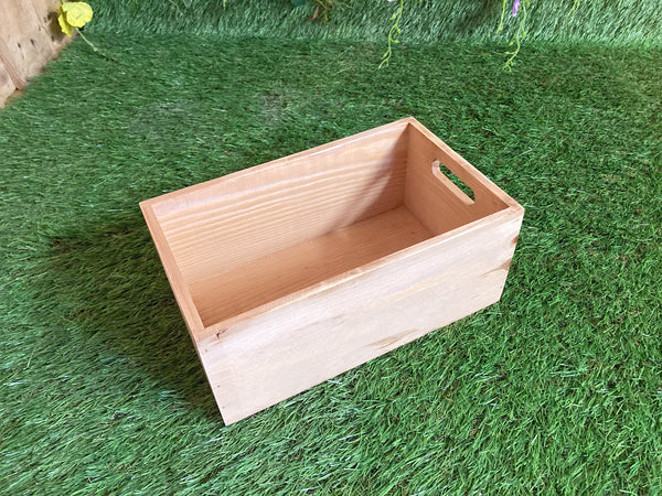 Handmade Set of 2 Storage Boxes Planter Plant Wood Crates