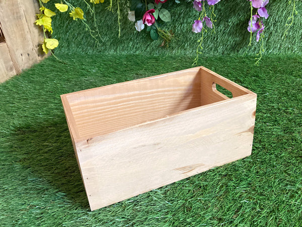 Handmade Set of 2 Storage Boxes Planter Plant Wood Crates