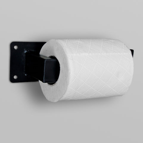Toilet Roll Holder - Wall Mount Bathroom Accessory - Black