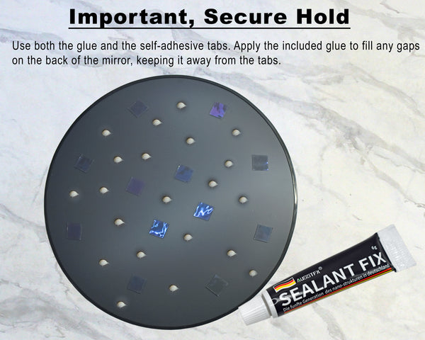 Self-Adhesive Round Wall Mirror - 50cm
