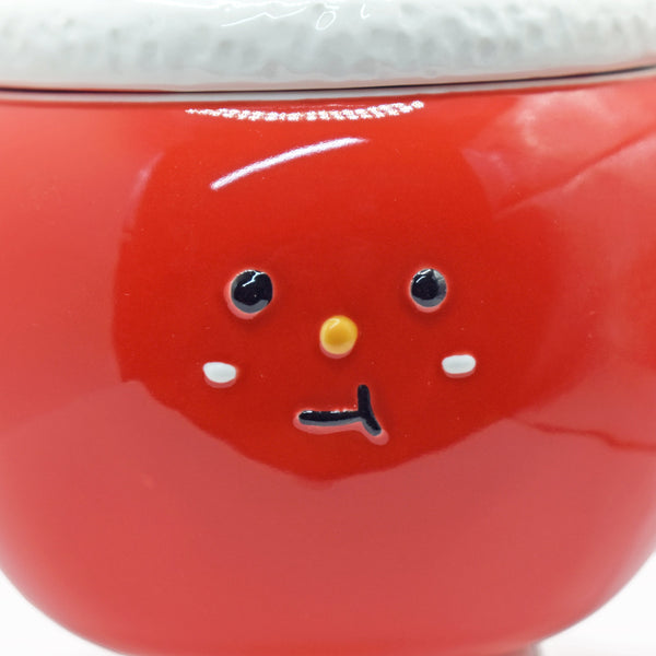 Blue Hat Lid Ceramic Christmas Mug - 400ml Capacity