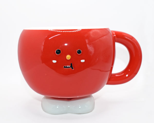 Blue Hat Lid Ceramic Christmas Mug - 400ml Capacity