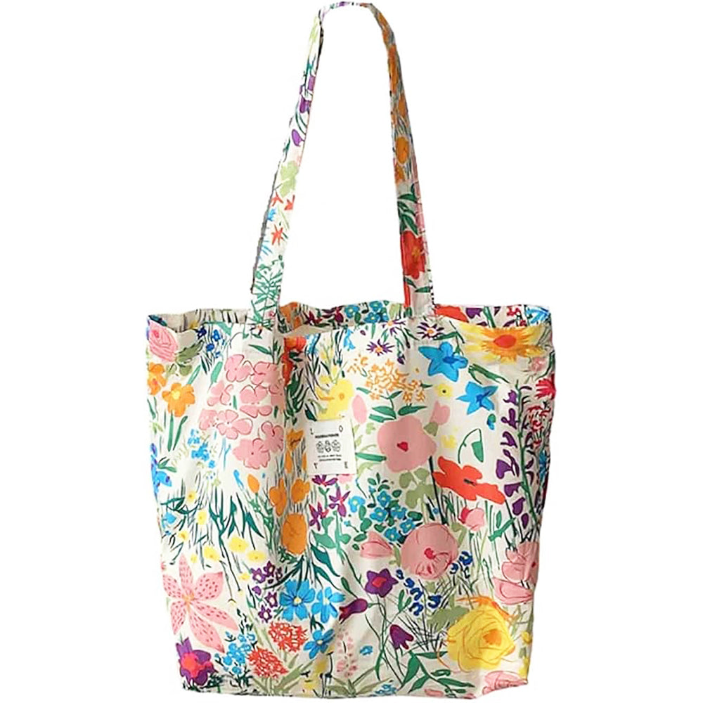 Fabric Tote Shopping Bag – Vibrant Floral