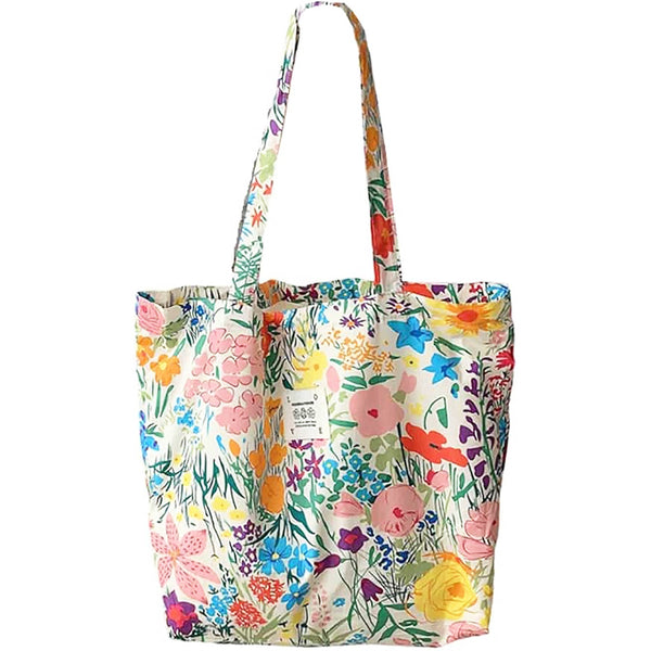 Fabric Tote Shopping Bag – Vibrant Floral