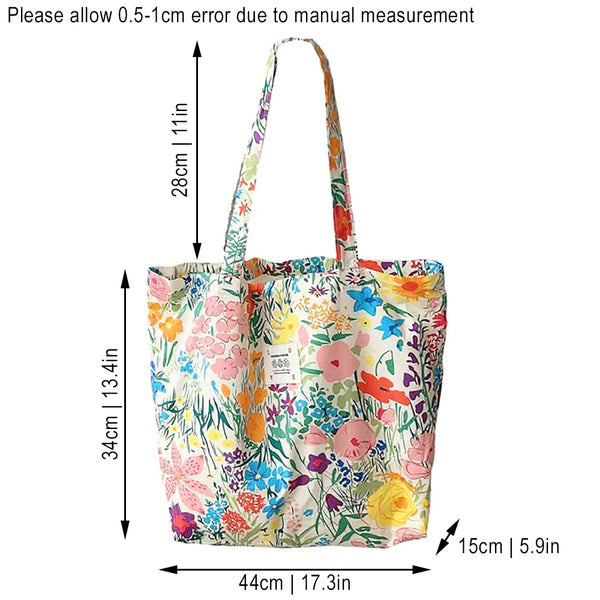 Fabric Tote Shopping Bag – Vibrant Floral