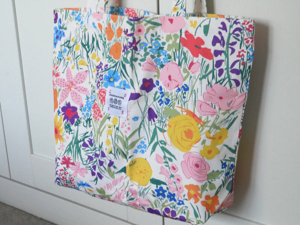 Fabric Tote Shopping Bag – Vibrant Floral
