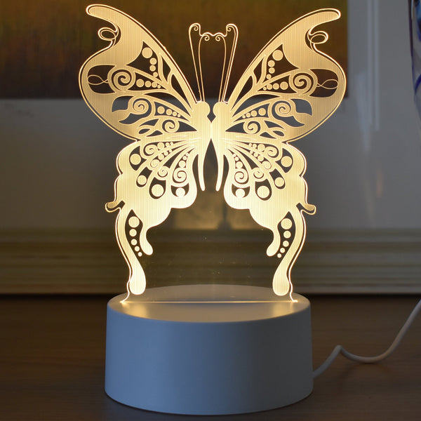 Butterfly LED USB Powered Night Light - Warm White