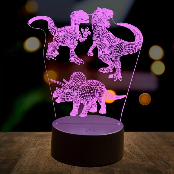 Dinosaur 3D LED Night Light - 7 Colour Changing