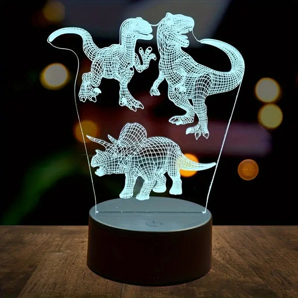 Dinosaur 3D LED Night Light - 7 Colour Changing