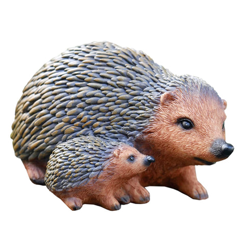 Hedgehog Hoglet Garden Sculpture Resin Animal Ornament Lawn Decor Statue Gift