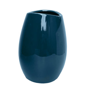 Ceramic Cylinder Decorative Vase - Teal