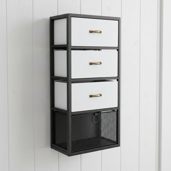 Vintage Industrial Style Rustic Metal Wall Cabinet