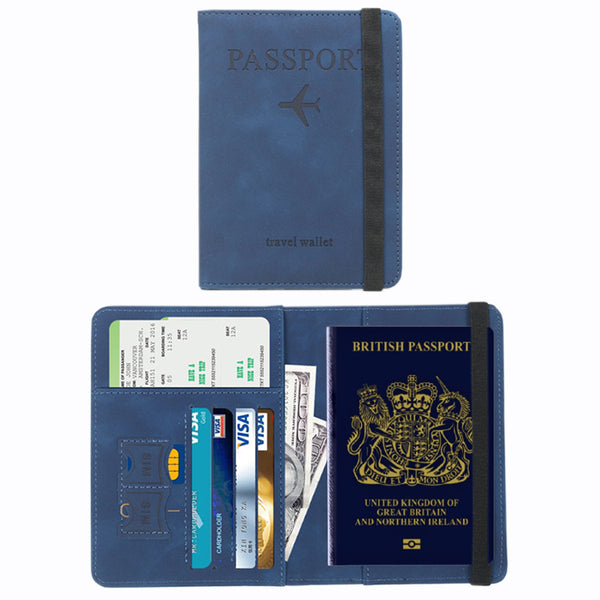 Passport Cover Travel Wallet - RFID Blocking Protection