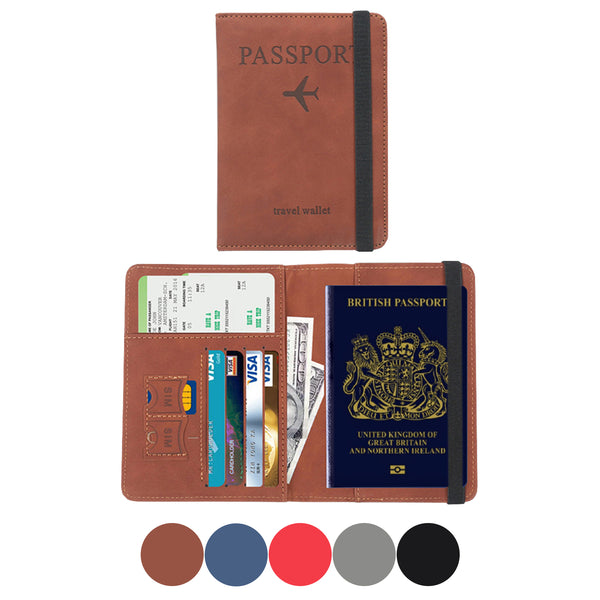 Passport Cover Travel Wallet - RFID Blocking Protection