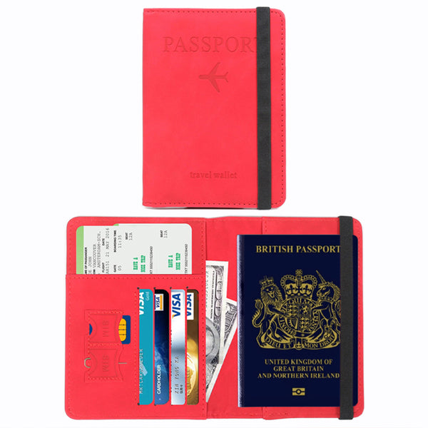 Passport Cover Travel Wallet - RFID Blocking Protection