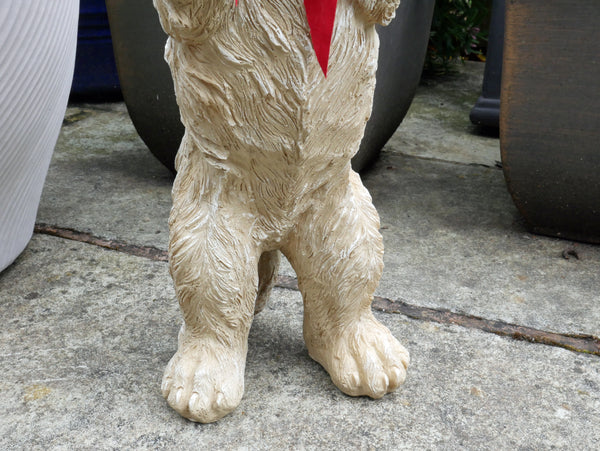 Peeping Puppy Standing Dog Sculpture - Terrier