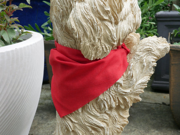 Peeping Puppy Standing Dog Sculpture - Terrier