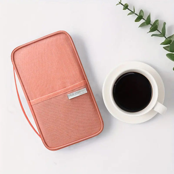 Multi-Compartment Passport Holder Travel Wallet - Large